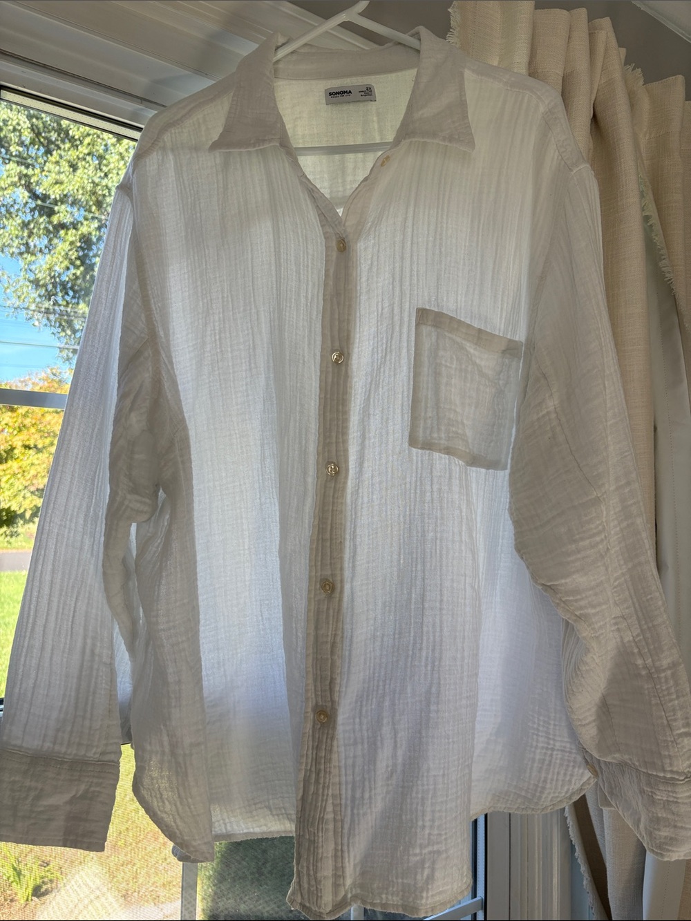 Sonoma Gauzy White Women’s Shirt